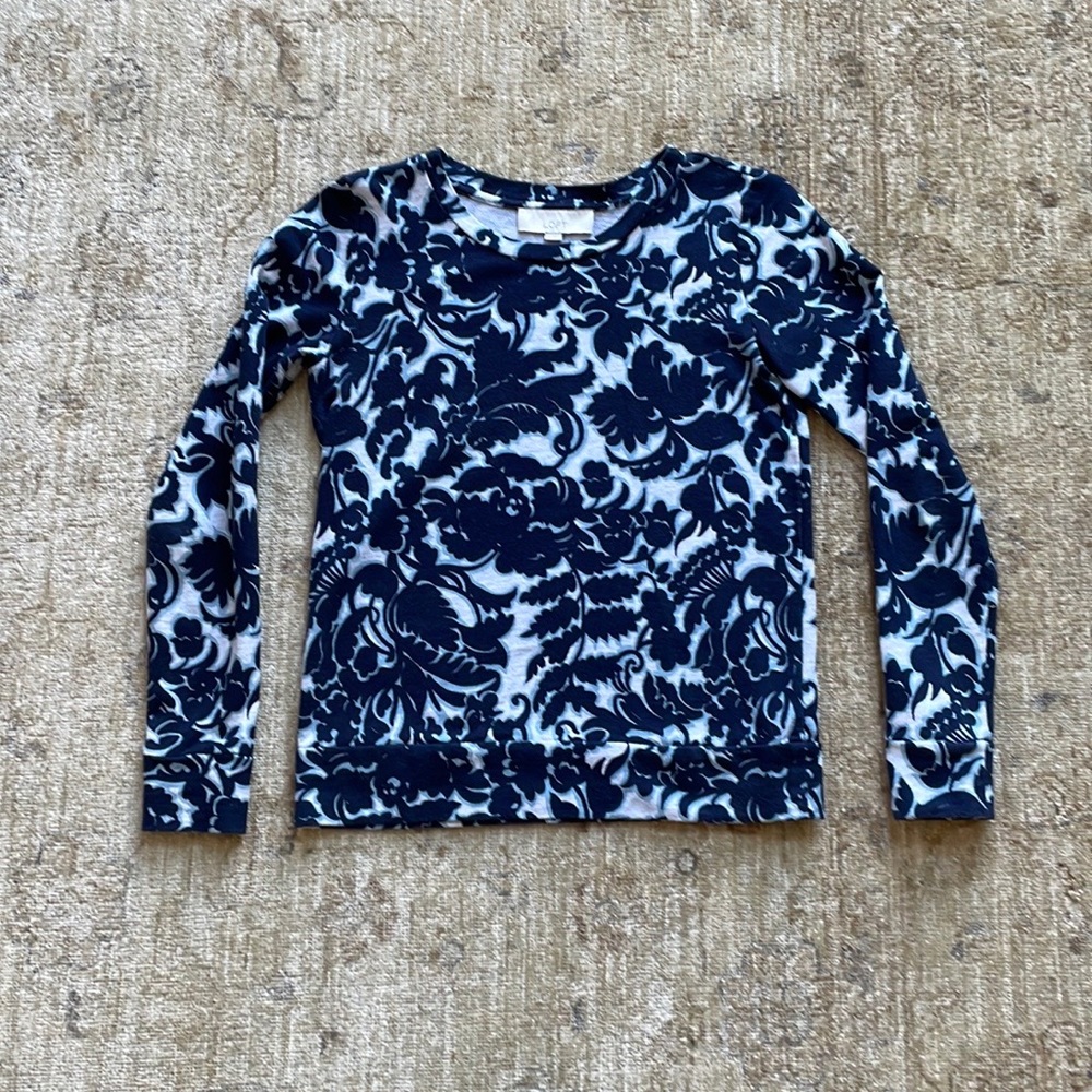 Loft Floral Sweatshirt. Size XXS
